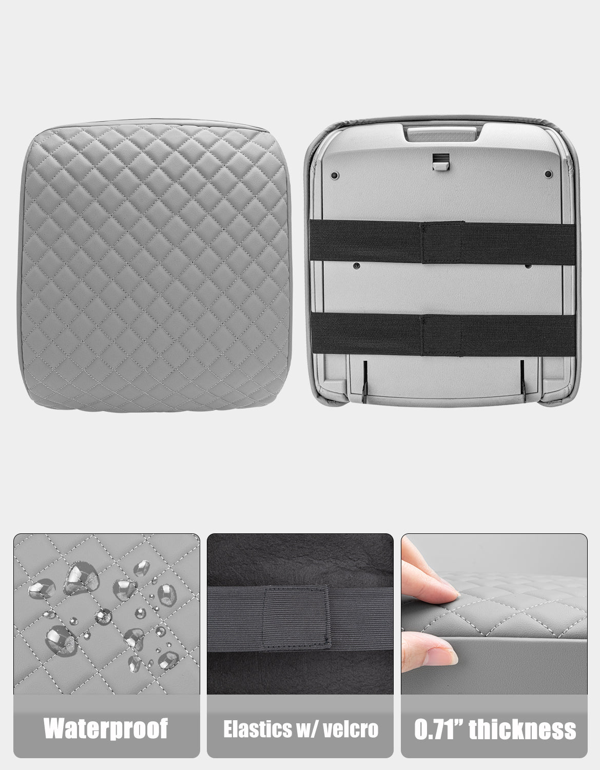 KBH Center Console Armrest Cover Pad Protector for Infiniti QX56 2011-2017, Infiniti QX80 2011-2017