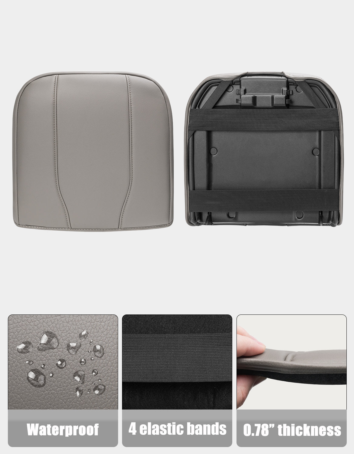Thick Version Center Console Cushion Cover for Bucket Seat 2019-2026 GMC Sierra 1500 2500 3500,2019-2026 Chevy Silverado 1500 2500 3500, 2021-2026 Tahoe/Suburban/Yukon