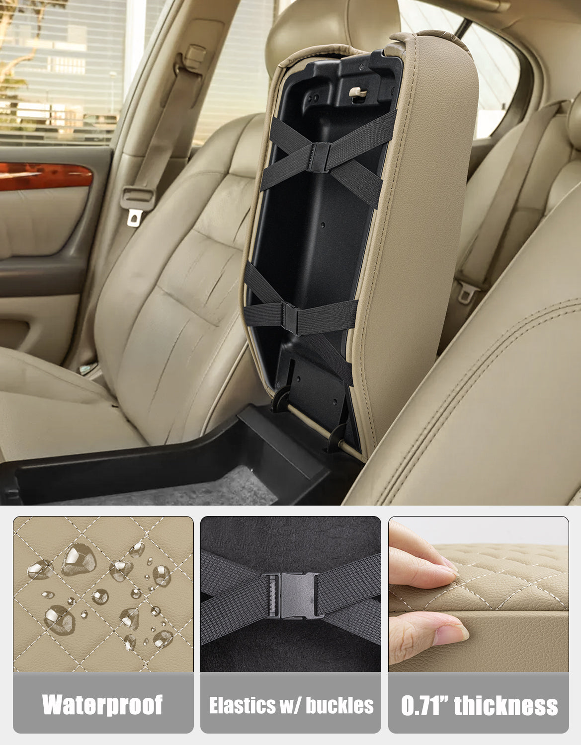 KBH Center Console Armrest Cover Pad for 1998-2005 Lexus GS300 GS400 GS430
