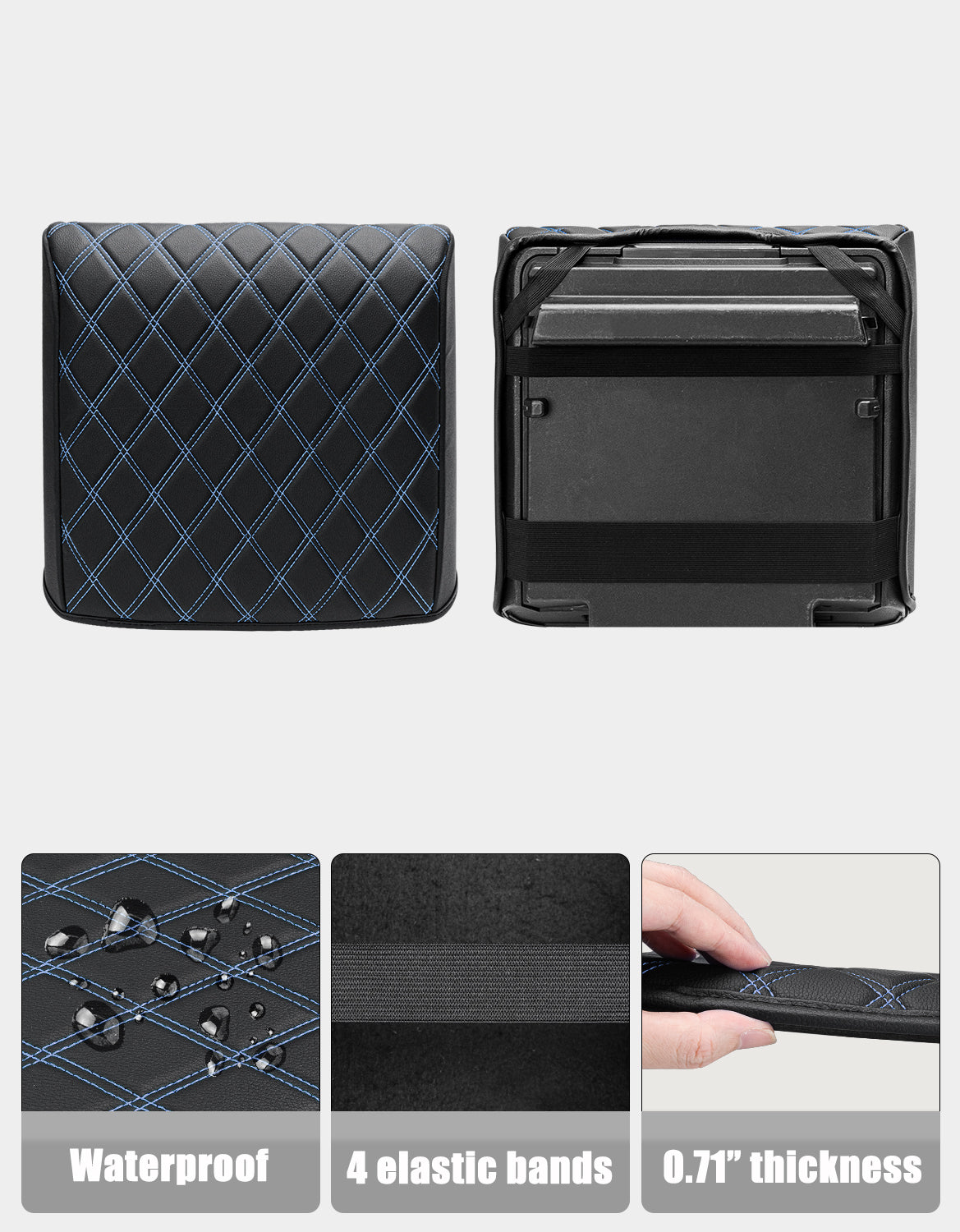 Center Console Armrest Cover Pad for Bucket Seat 2021-2026 Ford F-150