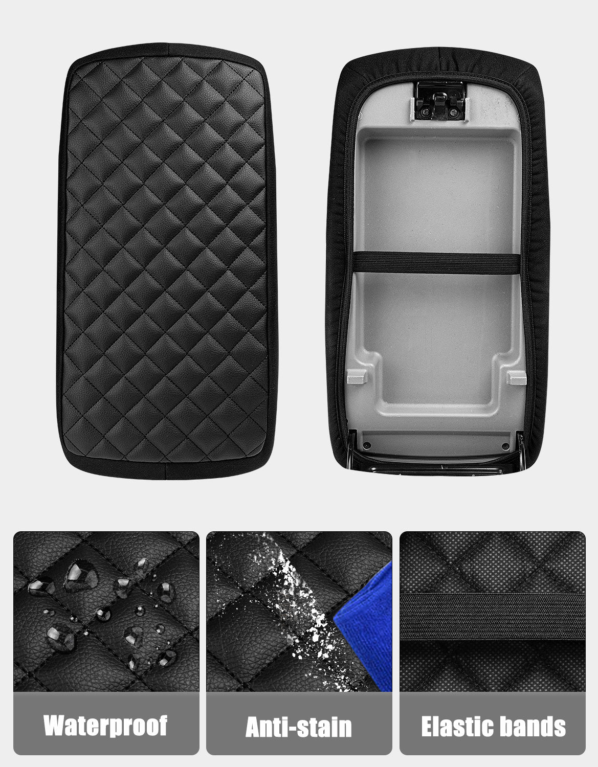 KBH Center Console Armrest Cover Pad Cushion Protector for Toyota Camry 2007-2011