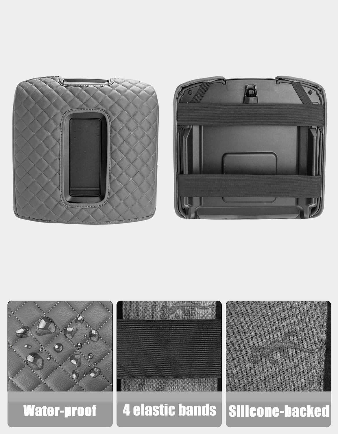 Center Console Armrest Cover Pad for Bucket Seat 2014-2018 Chevy Silverado 1500 2500 3500,2014-2018 GMC Sierra 1500 2500 3500,2015-2020 Tahoe/Yukon/Suburban