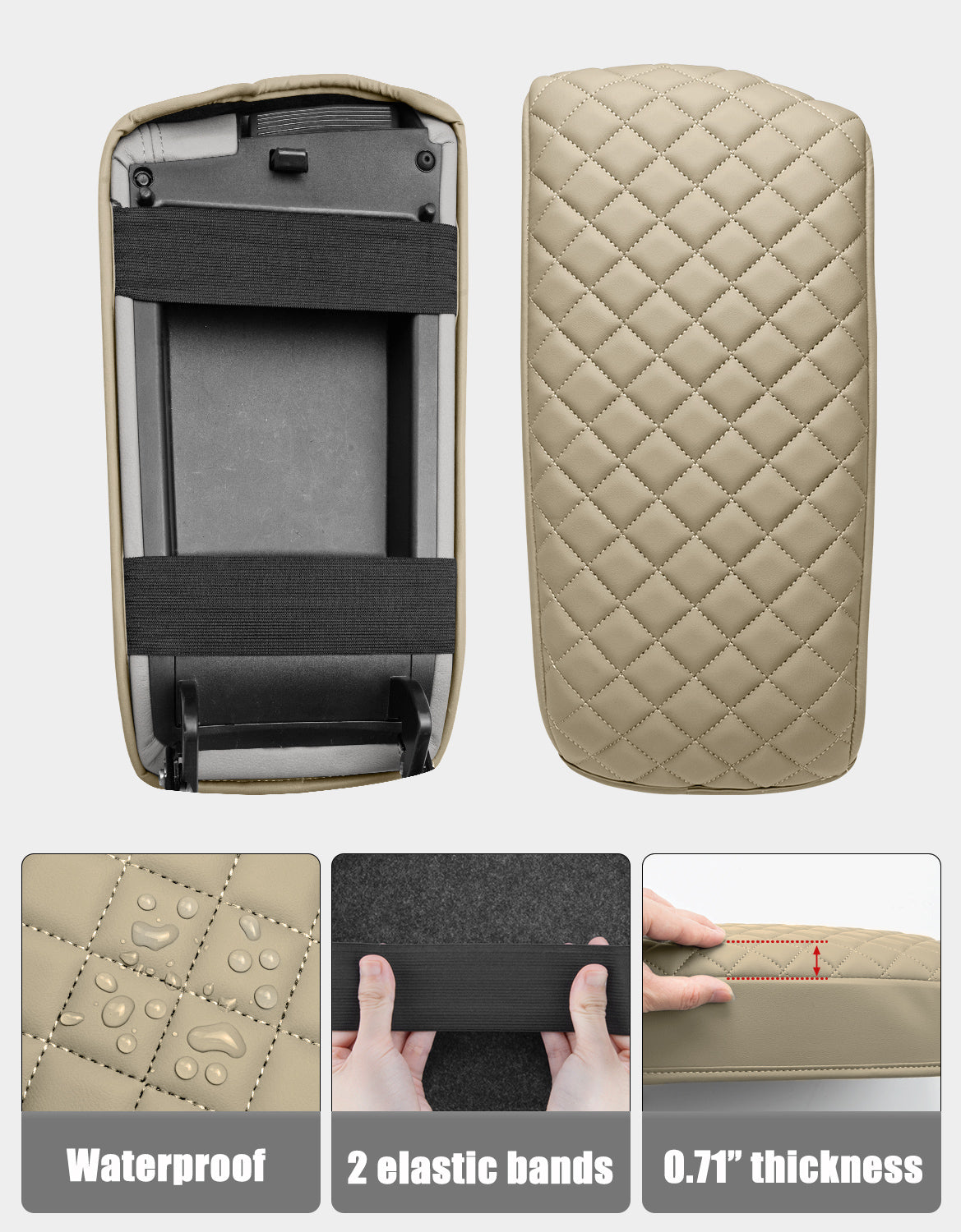 KBH Center Console Armrest Cover for Hyundai Sonata 2015-2019