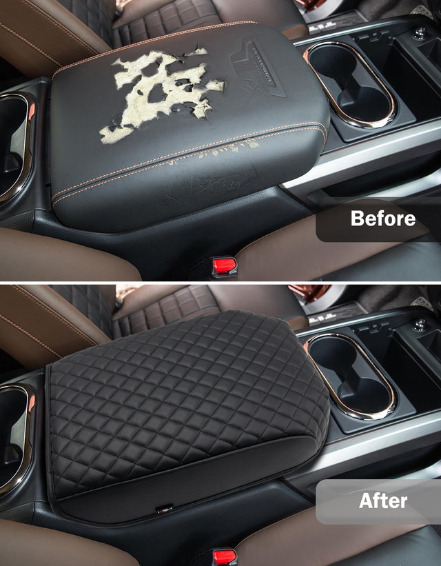 KBH Black Center Console Armrest Cover for Nissan Titan 2016-2024