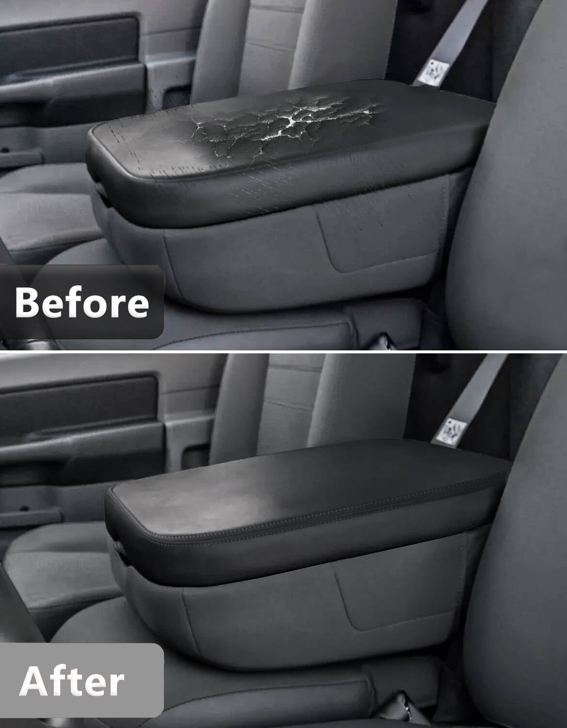 KBH Easy Installation Center Console Cover Replacement for Jump Seat 2002-2008 Dodge Ram 1500 2500 3500