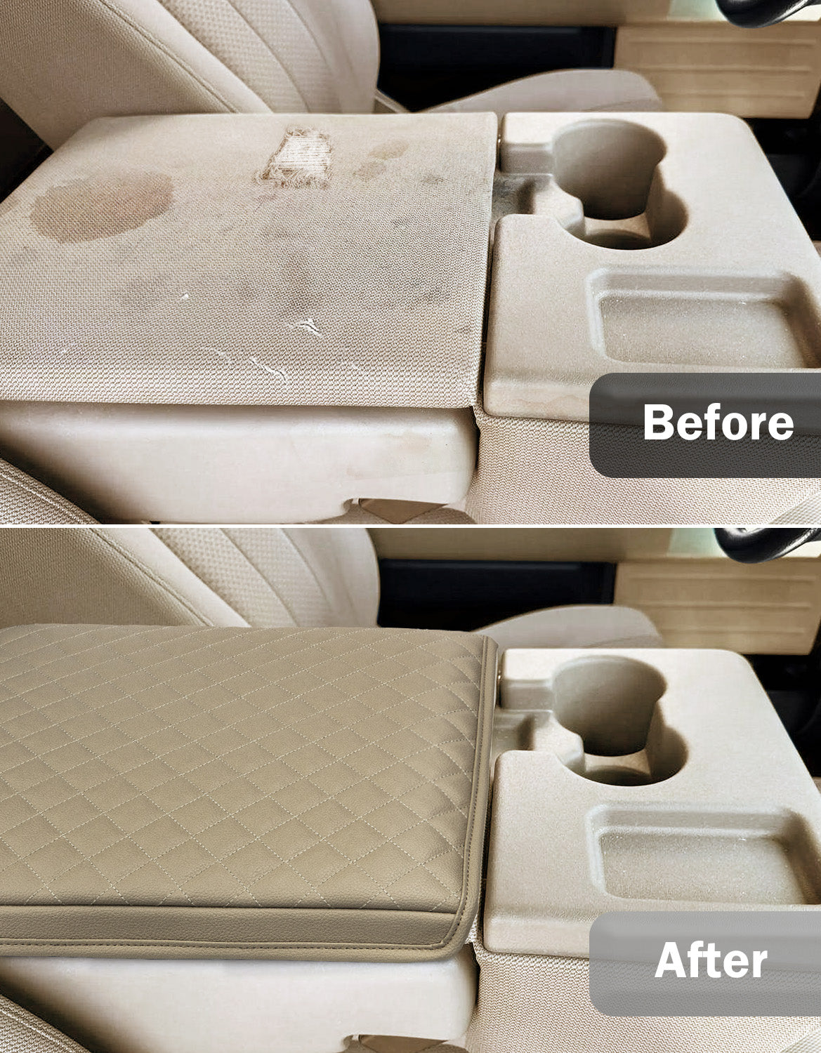 KBH Center Console Armrest Cover Pad for Jump Seat 2011-2014 Ford F150