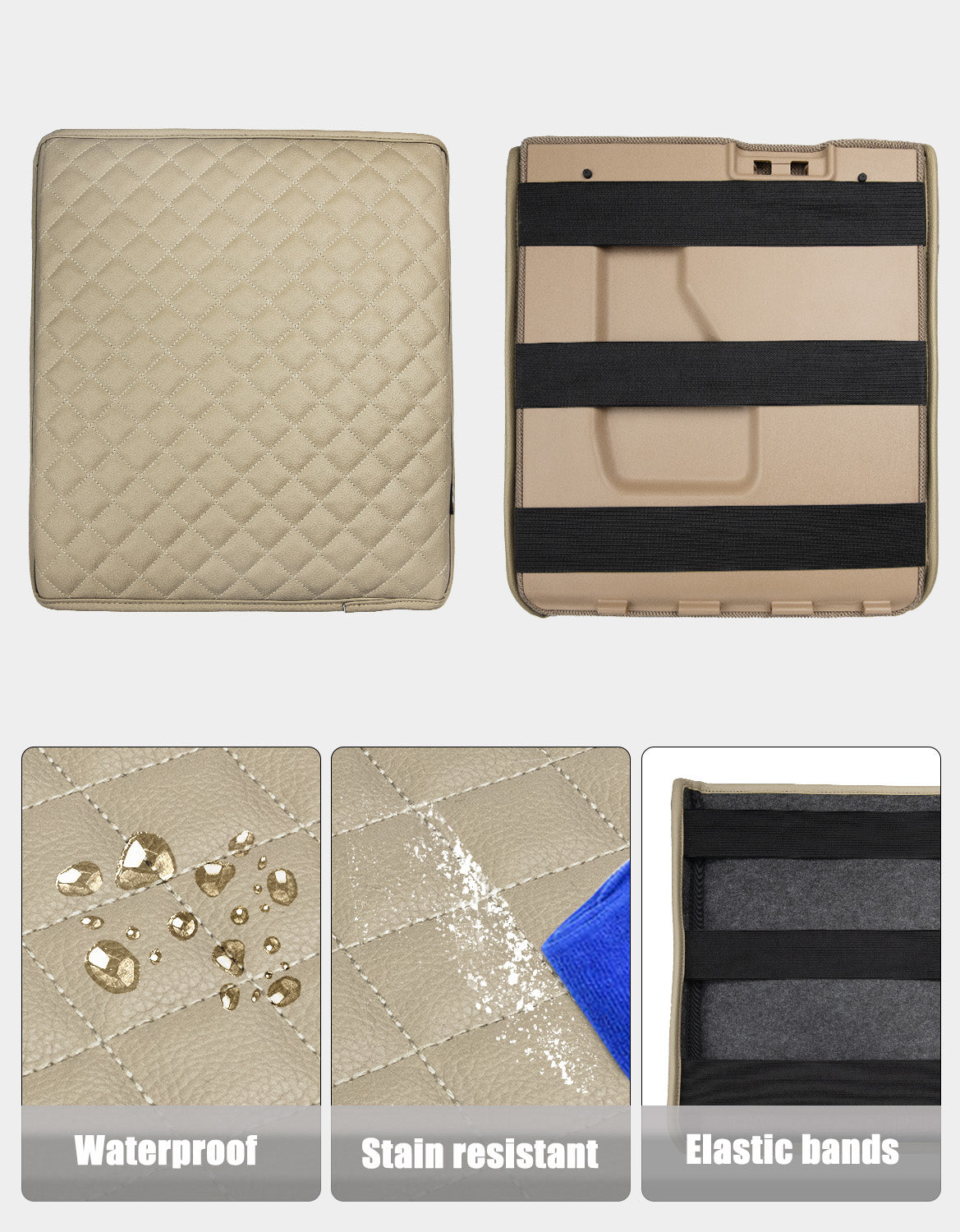 KBH Center Console Armrest Cover Pad for Jump Seat 2011-2014 Ford F150