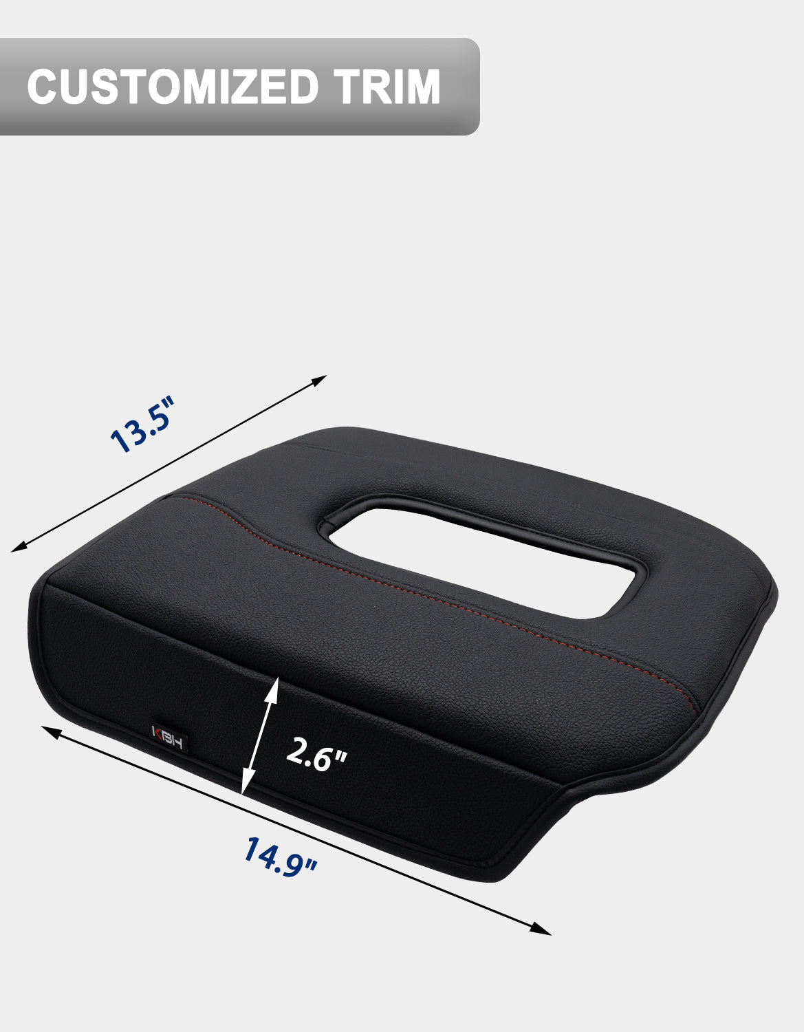 KBH Center Console Cushion Cover for Bucket Seat 2019-2025 GMC Sierra 1500 2500 3500,2019-2025 Chevy Silverado 1500 2500 3500, 2021-2025 Tahoe/Suburban/Yukon