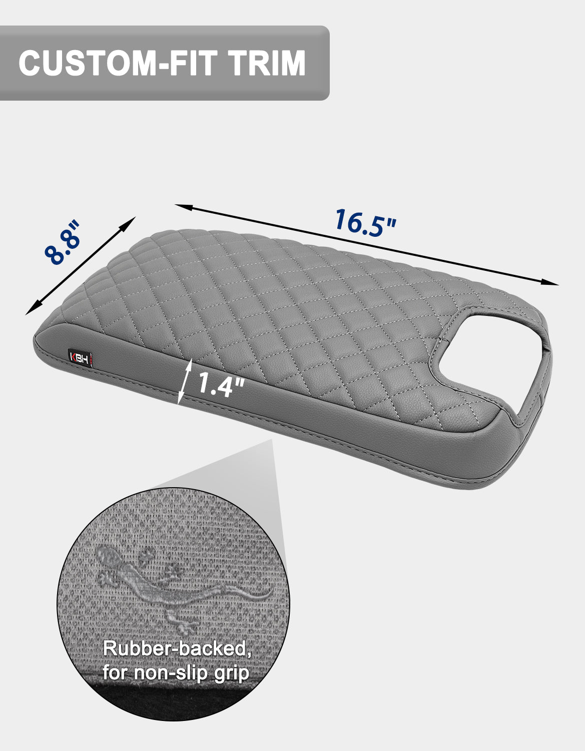 KBH Center Console Armrest Cover for Bucket Seat 1999-2007 Ford F250 F350 F450 F550 Super Duty,2000-2008 Ford F650 Super Duty,1999-2007 Ford Excursion