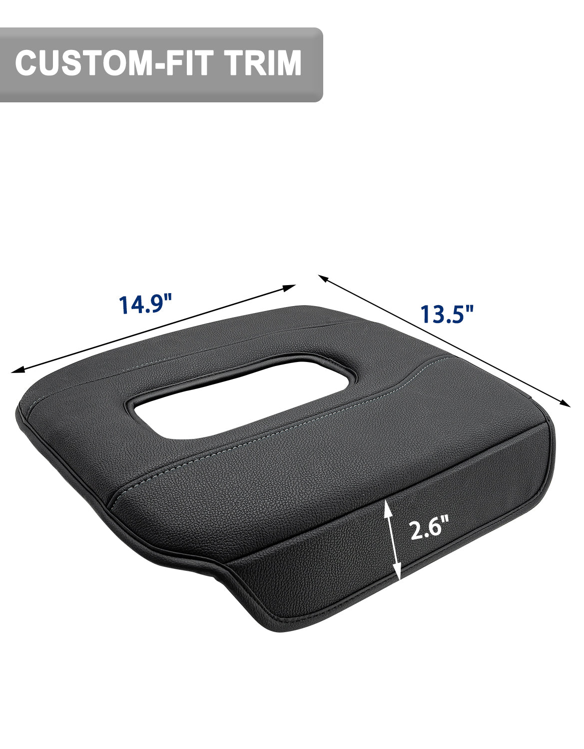 KBH Center Console Cushion Cover for Bucket Seat 2019-2025 GMC Sierra 1500 2500 3500,2019-2025 Chevy Silverado 1500 2500 3500, 2021-2025 Tahoe/Suburban/Yukon