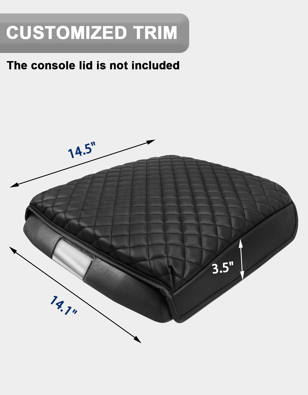 KBH Center Console Armrest Cover Pad Cushion Protector for Bucket Seat 2009-2018 Dodge RAM 1500 2500 3500