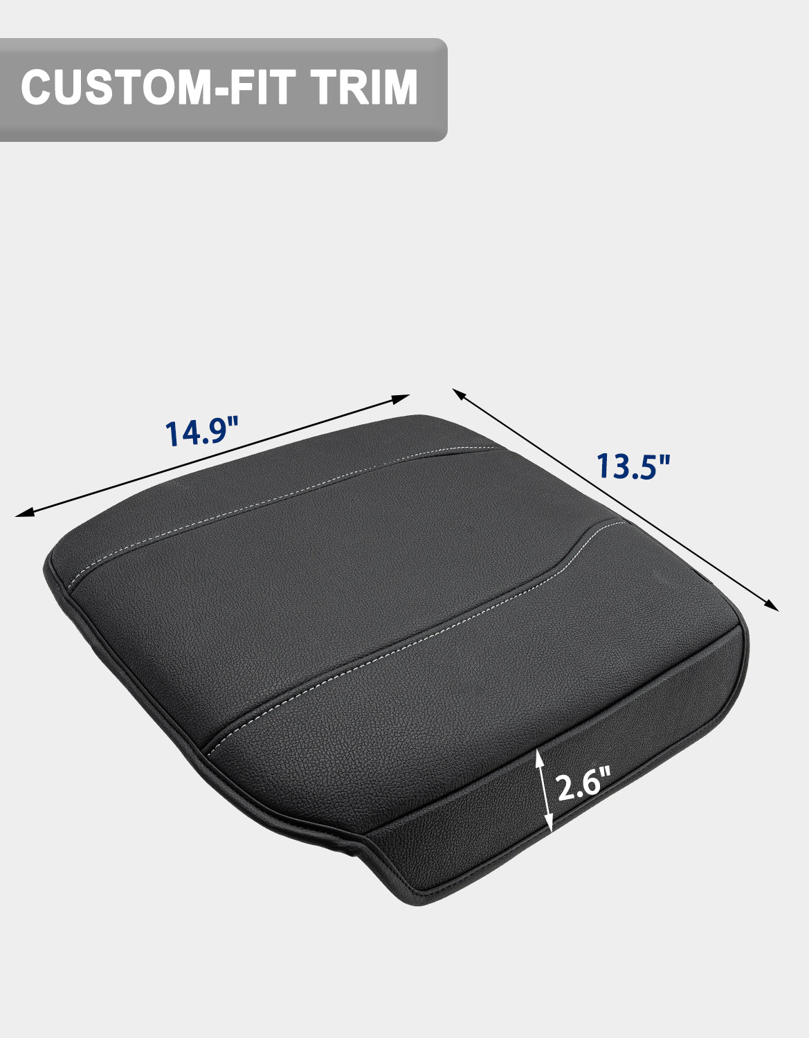 KBH Center Console Cushion Cover for Bucket Seat 2019-2026 GMC Sierra 1500 2500 3500,2019-2026 Chevy Silverado 1500 2500 3500, 2021-2026 Tahoe/Suburban/Yukon