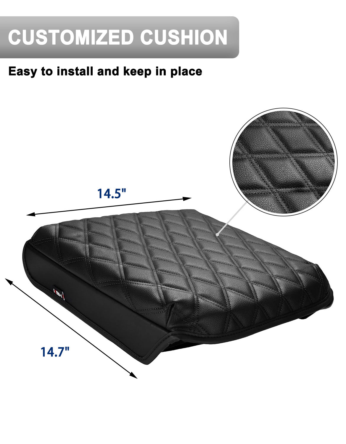 KBH Center Console Armrest Cover Pad for Bucket Seat 2019-2025 Chevy Silverado 1500 2500 3500,2019-2025 GMC Sierra 1500 2500 3500,2021-2025 Tahoe/Suburban/Yukon