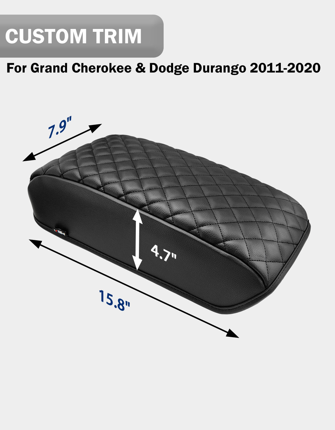 KBH Center Console Armrest Cover Cushion Pad Protector for 2011-2020 Dodge Durango,2011-2020 Jeep Grand Cherokee