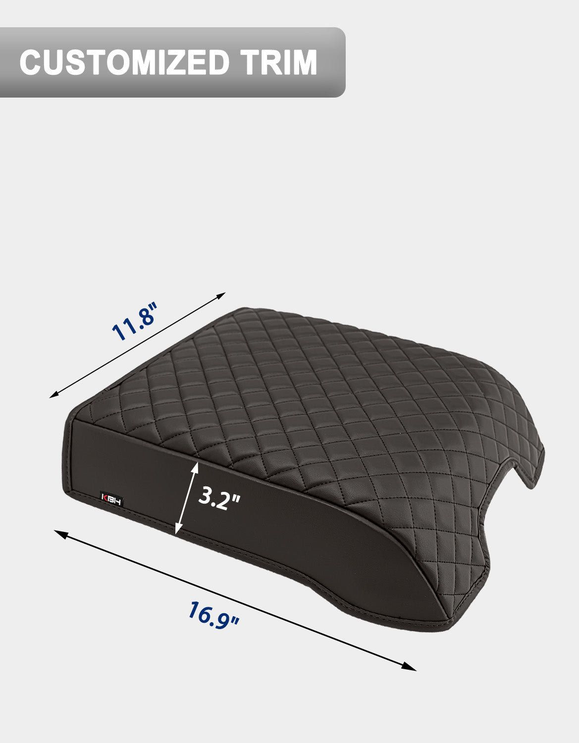 KBH Center Console Armrest Cover Pad for Bucket Seat 2015-2020 Ford F150, 2017-2022 F250 F350 F450 F550 Super Duty, 2018-2024 Ford Expedition