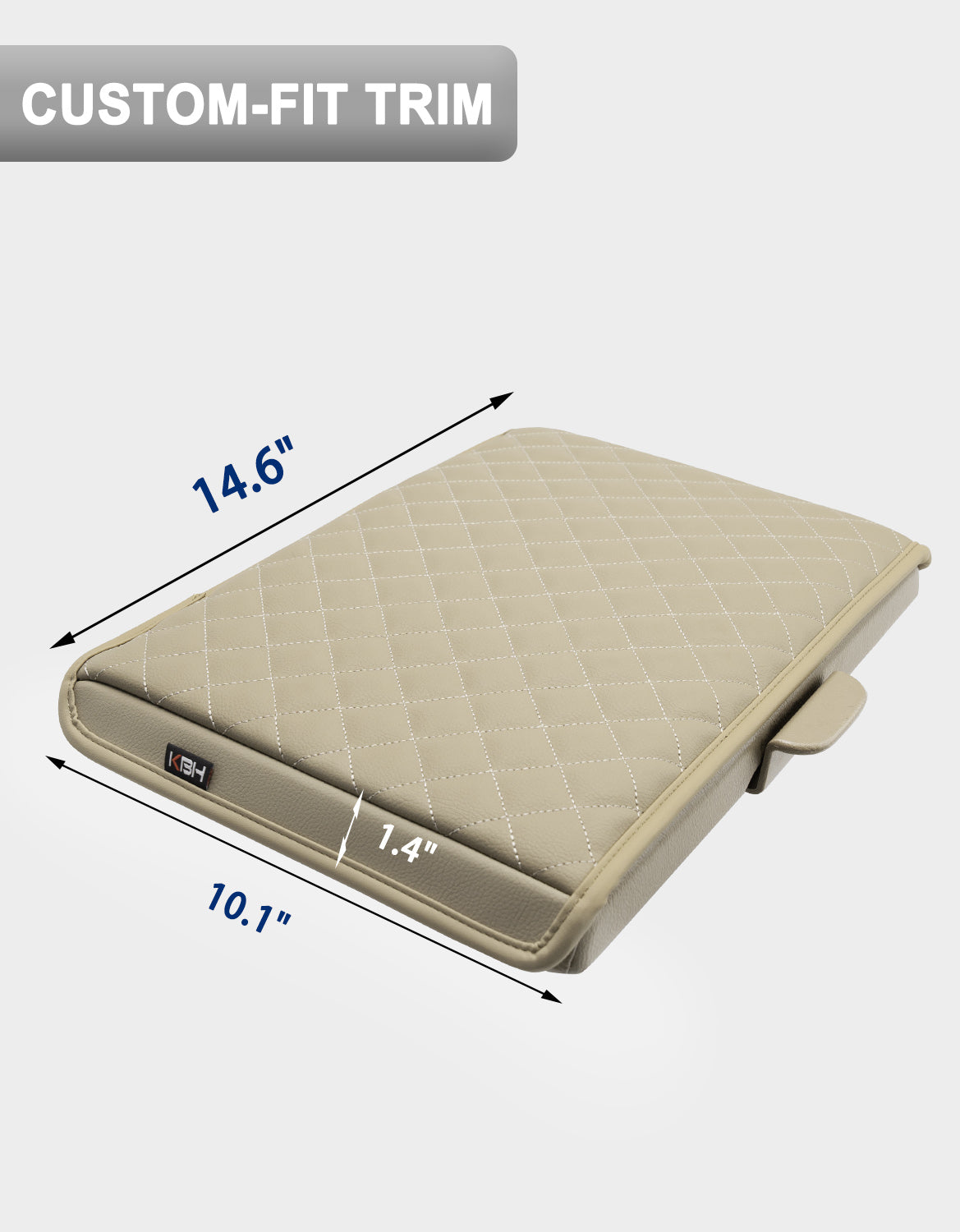 KBH Center Console Armrest Cover Pad for Jump Seat 1999-2010 Ford F250 F350 F450 Super Duty,2001-2005 F550 Super Duty