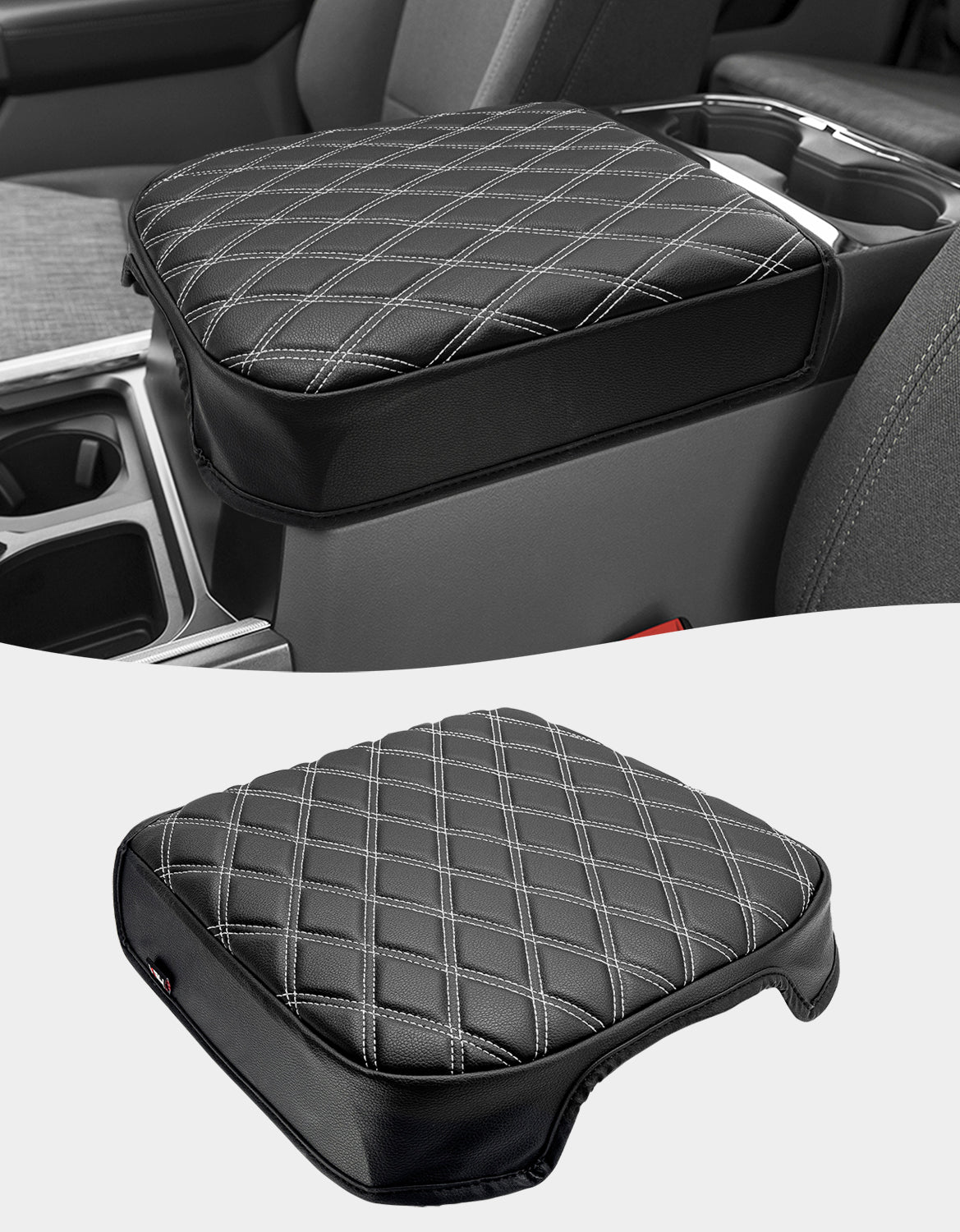 KBH Center Console Cover Pad for Bucket Seat 2023-2025 Ford F250 F350 F450 F550 Super Duty