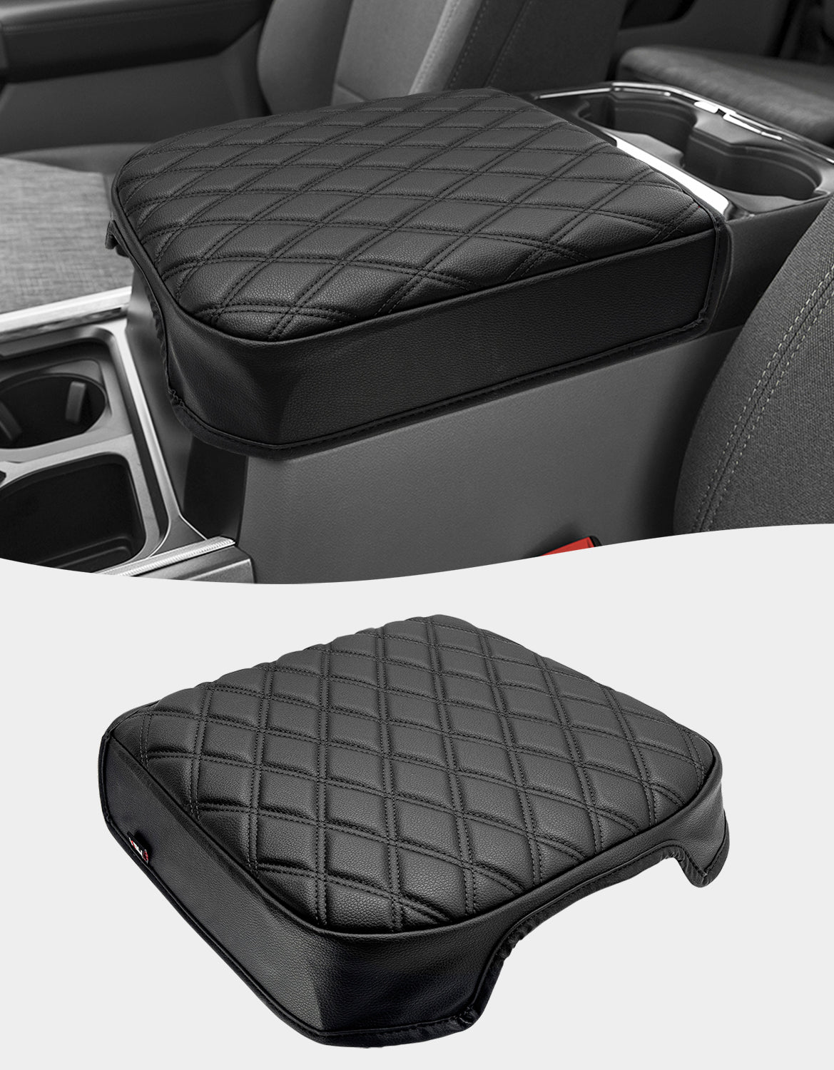 KBH Center Console Cover Pad for Bucket Seat 2023-2025 Ford F250 F350 F450 F550 Super Duty