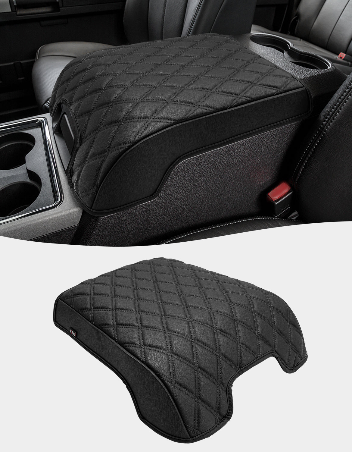 KBH Center Console Cover Pad for Bucket Seat 2011-2016 Ford F250 F350 F450 F550 Super Duty