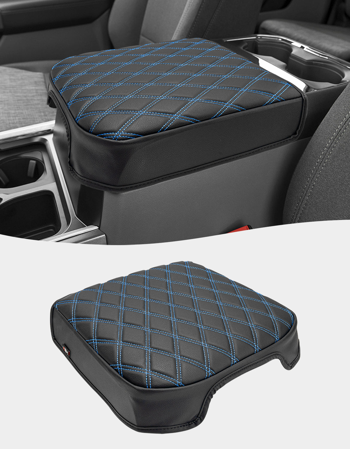 KBH Center Console Cover Pad for Bucket Seat 2023-2025 Ford F250 F350 F450 F550 Super Duty