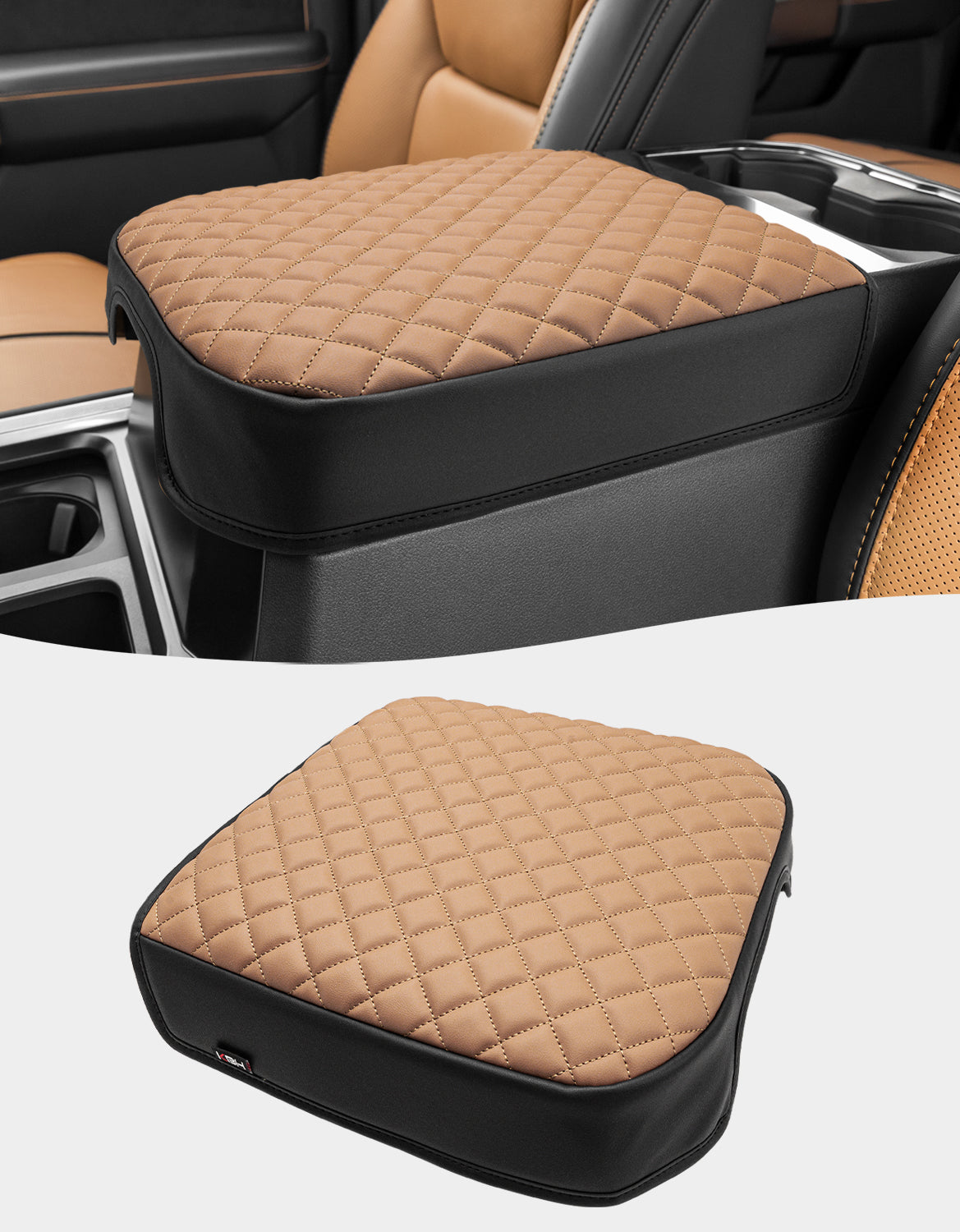 Center Console Cover Pad for Bucket Seat 2023-2026 Ford F250 F350 F450 F550 Super Duty