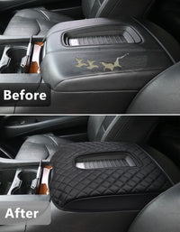 KBH Black Center Console Armrest Cover Pad Cushion Protector for Cadillac Escalade 2015-2020