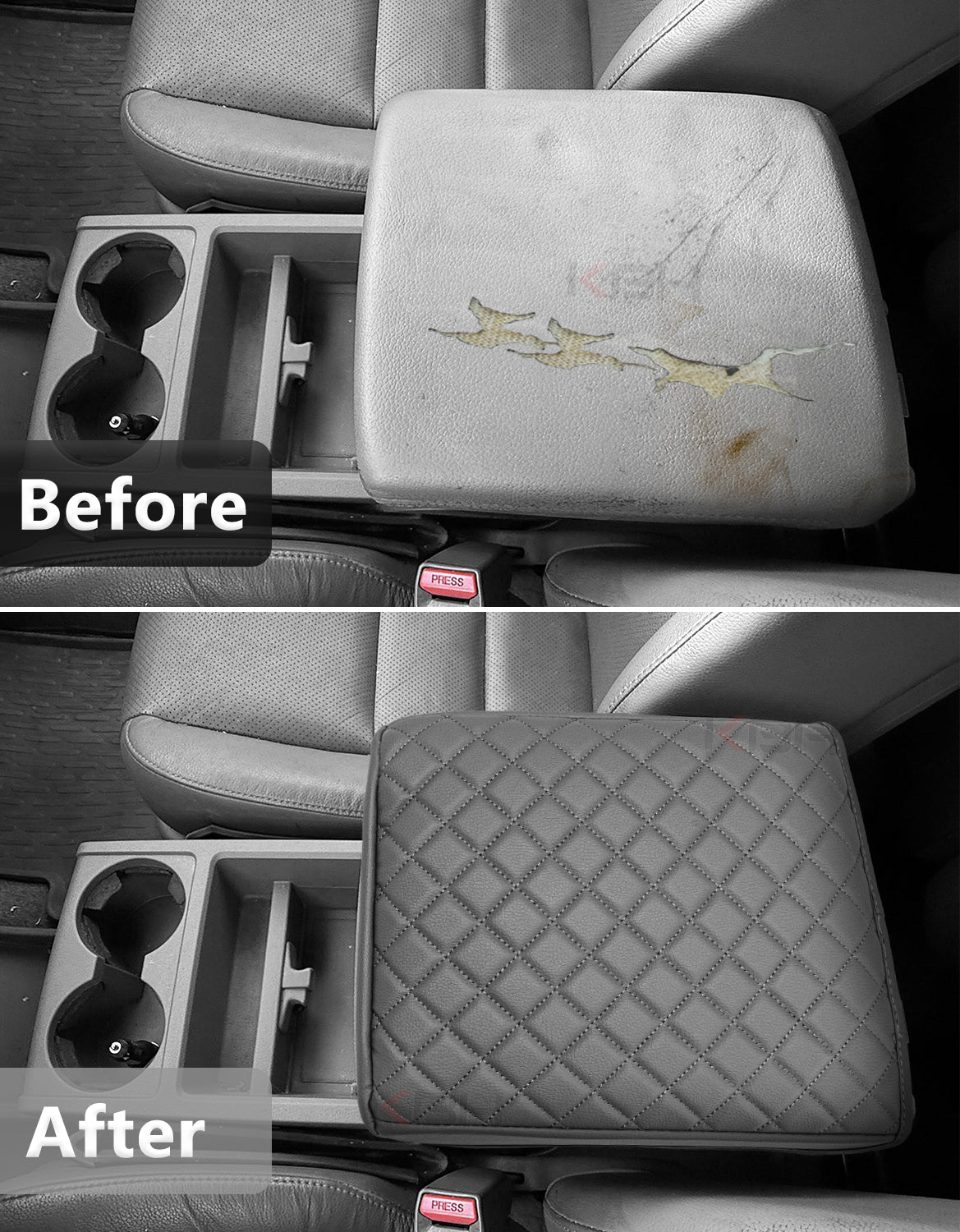 Center Console Armrest Cover Cushion Pad Protector for Honda Ridgeline 2006-2014