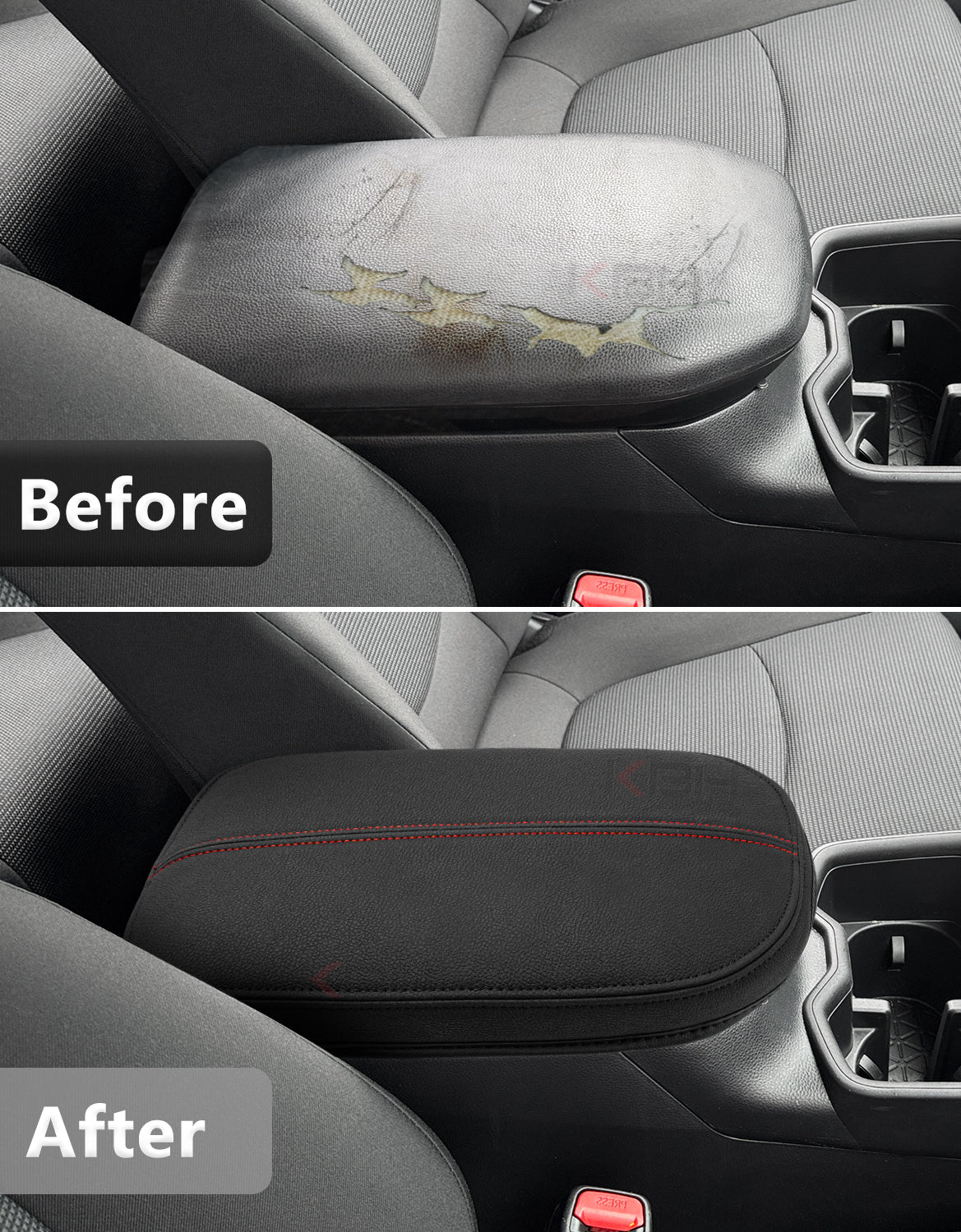 Center Console Armrest Cover Pad for Toyota Rav4 2019-2025 Inner Pocket