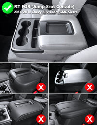 KBH Center Console Armrest Cover for Jump Seat 2014-2018 Chevy Silverado 1500 2500 3500,2014-2018 GMC Sierra 1500 2500 3500