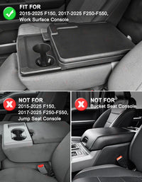 Center Work Surface Armrest Cushion for 2021-2026 F150, 2023-2026 F250 F350