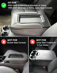 Center Console Armrest Cover for Jump Seat 1999-2007 Chevy Silverado 1500 2500 3500,1999-2007 GMC Sierra 1500 2500 3500,2002-2006 Avalanche & Suburban & Tahoe