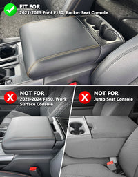 KBH Center Console Armrest Cover Pad for Bucket Seat 2021-2025 Ford F-150