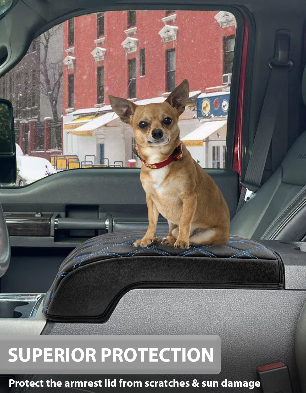 KBH Center Console Cover Pad for Bucket Seat 2011-2016 Ford F250 F350 F450 F550 Super Duty