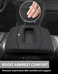 KBH Center Console Armrest Cover for Bucket Seat 2007-2014 Chevy Silverado 1500 2500 3500,2007-2014 Chevy Avalanche & Suburban & Tahoe,2007-2014 GMC Sierra 1500 2500 3500,2007-2014 GMC Yukon