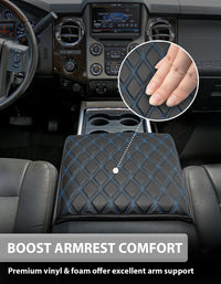 KBH Center Console Cover Pad for Bucket Seat 2011-2016 Ford F250 F350 F450 F550 Super Duty