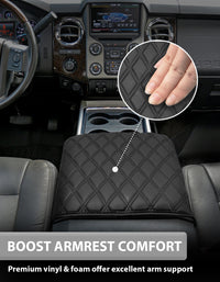 KBH Center Console Cover Pad for Bucket Seat 2011-2016 Ford F250 F350 F450 F550 Super Duty