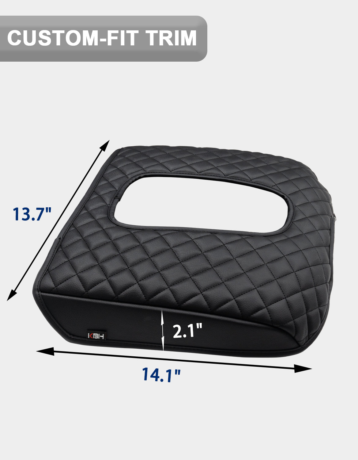 KBH Black Center Console Armrest Cover Pad Cushion Protector for Cadillac Escalade 2015-2020