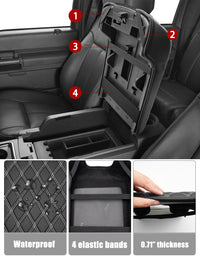 KBH Center Console Cover Pad for Bucket Seat 2011-2016 Ford F250 F350 F450 F550 Super Duty