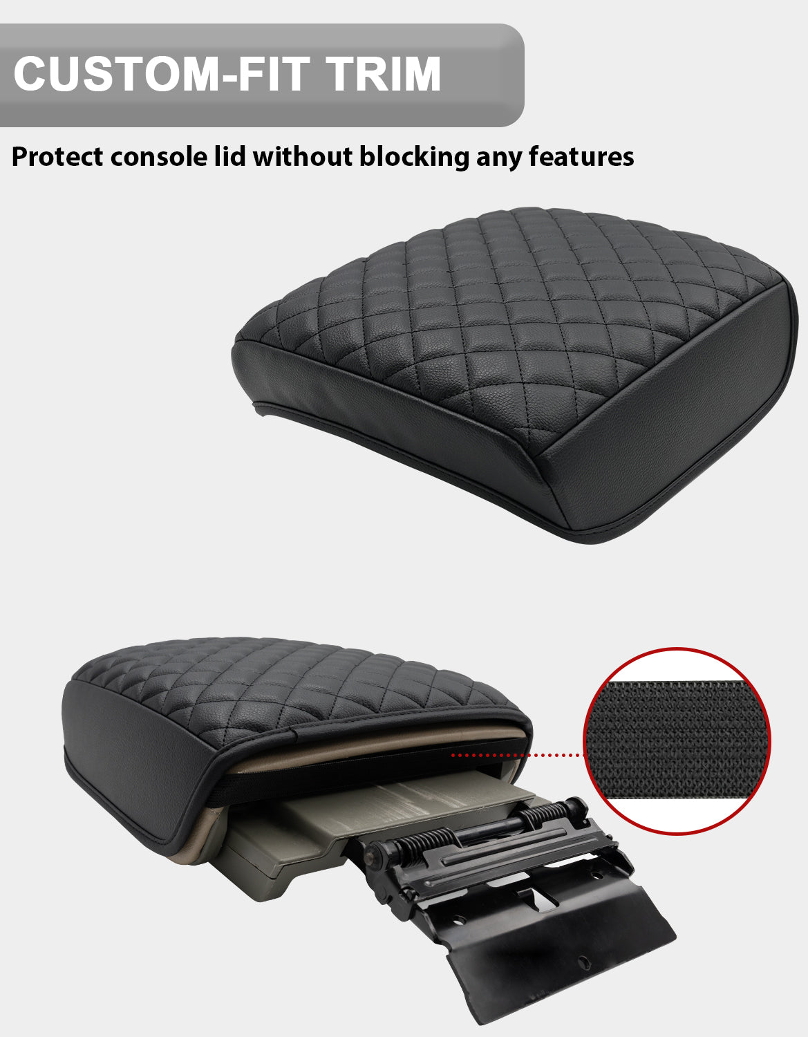 KBH Center Console Armrest Cover Cushion Pad Protector for Honda Ridgeline 2006-2014