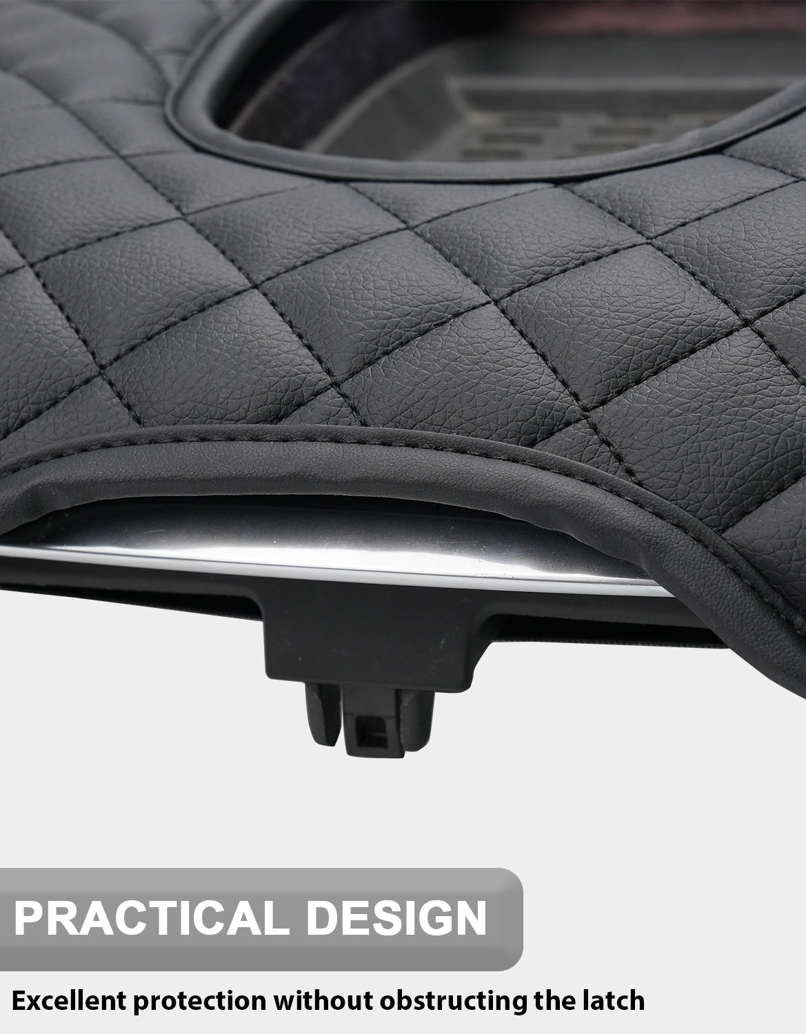 KBH Black Center Console Armrest Cover Pad Cushion Protector for Cadillac Escalade 2015-2020