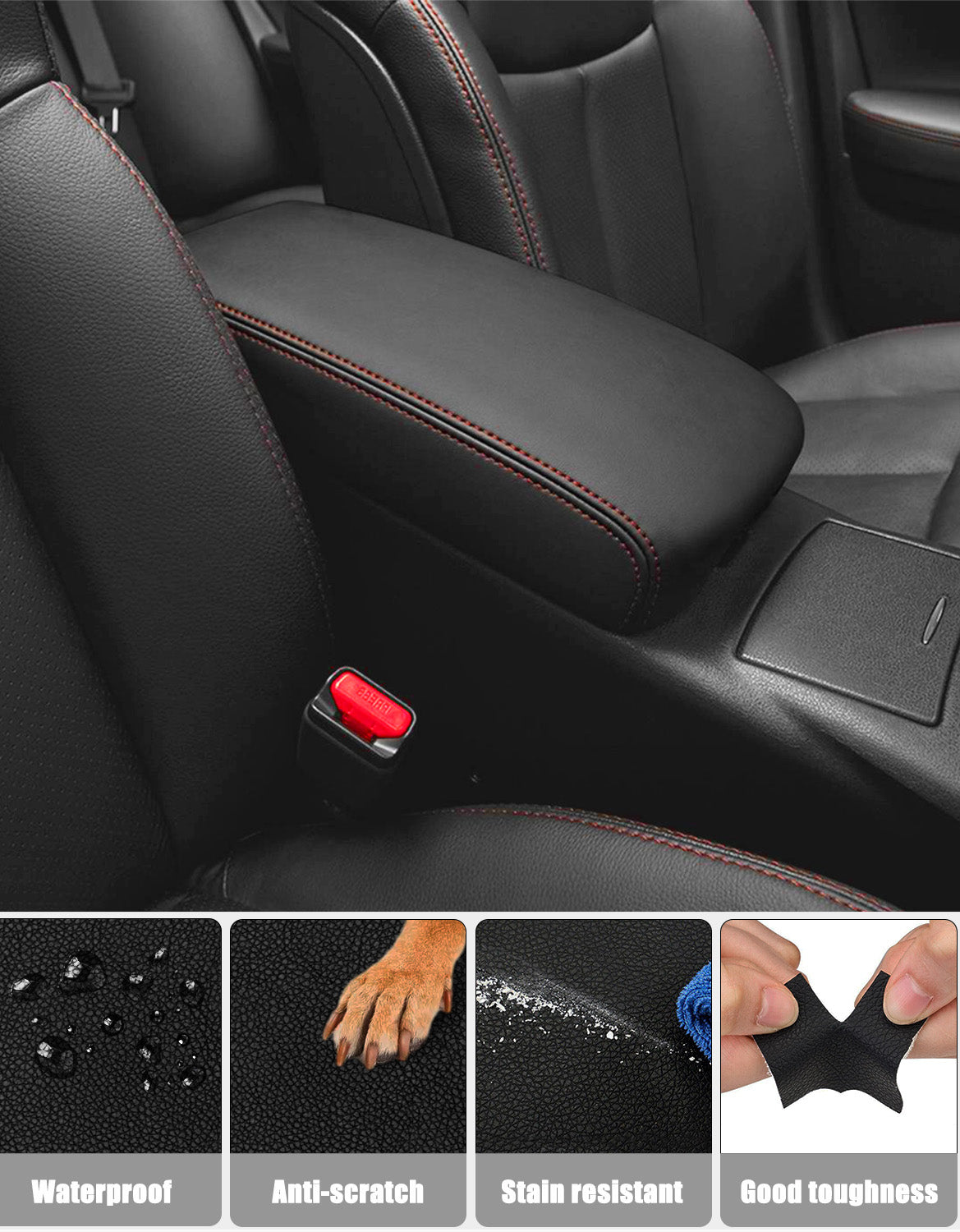 KBH Center Console Armrest Cover for Nissan Maxima 2009-2014 & Nissan Altima 2013-2018