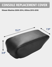 KBH Center Console Armrest Cover for Nissan Maxima 2009-2014 & Nissan Altima 2013-2018