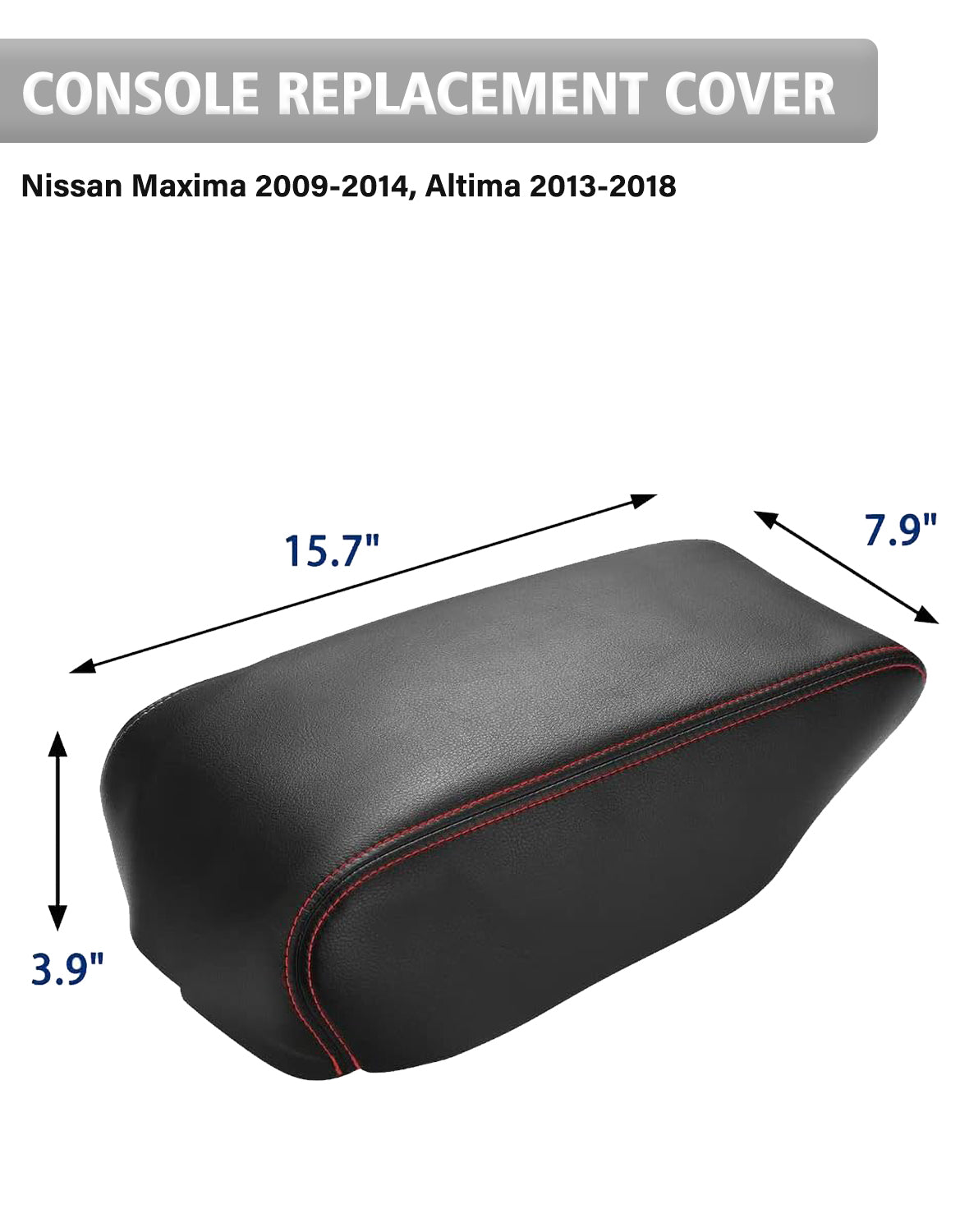 KBH Center Console Armrest Cover for Nissan Maxima 2009-2014 & Nissan Altima 2013-2018