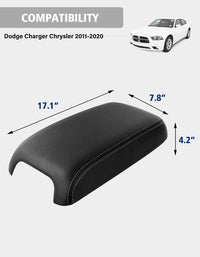 KBH Center Console Armrest Cover for 2011-2020 Dodge Charger & Chrysler 300