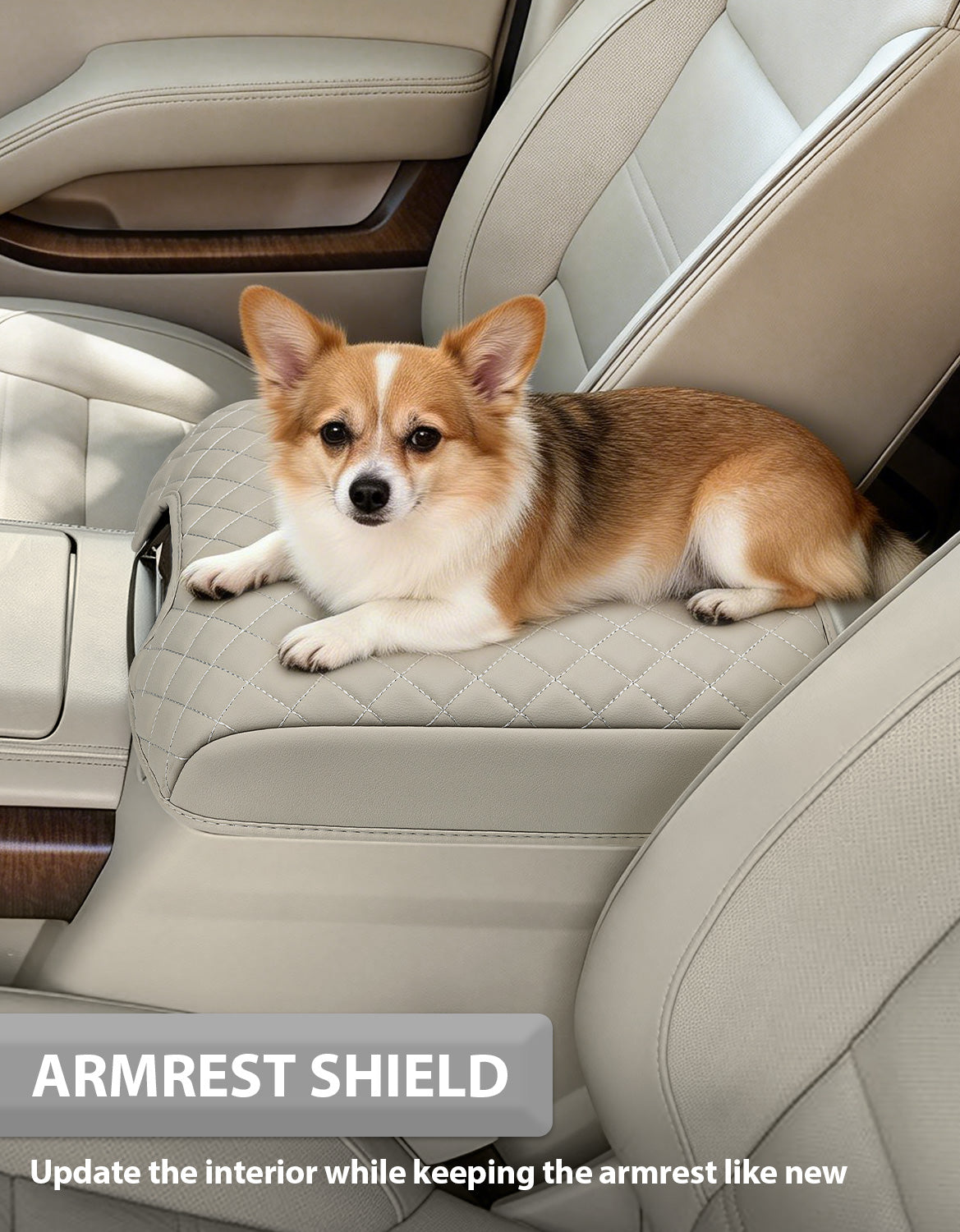 Center Console Armrest Cover Pad for Bucket Seat 2014-2018 Chevy Silverado 1500 2500 3500,2014-2018 GMC Sierra 1500 2500 3500,2015-2020 Tahoe/Yukon/Suburban