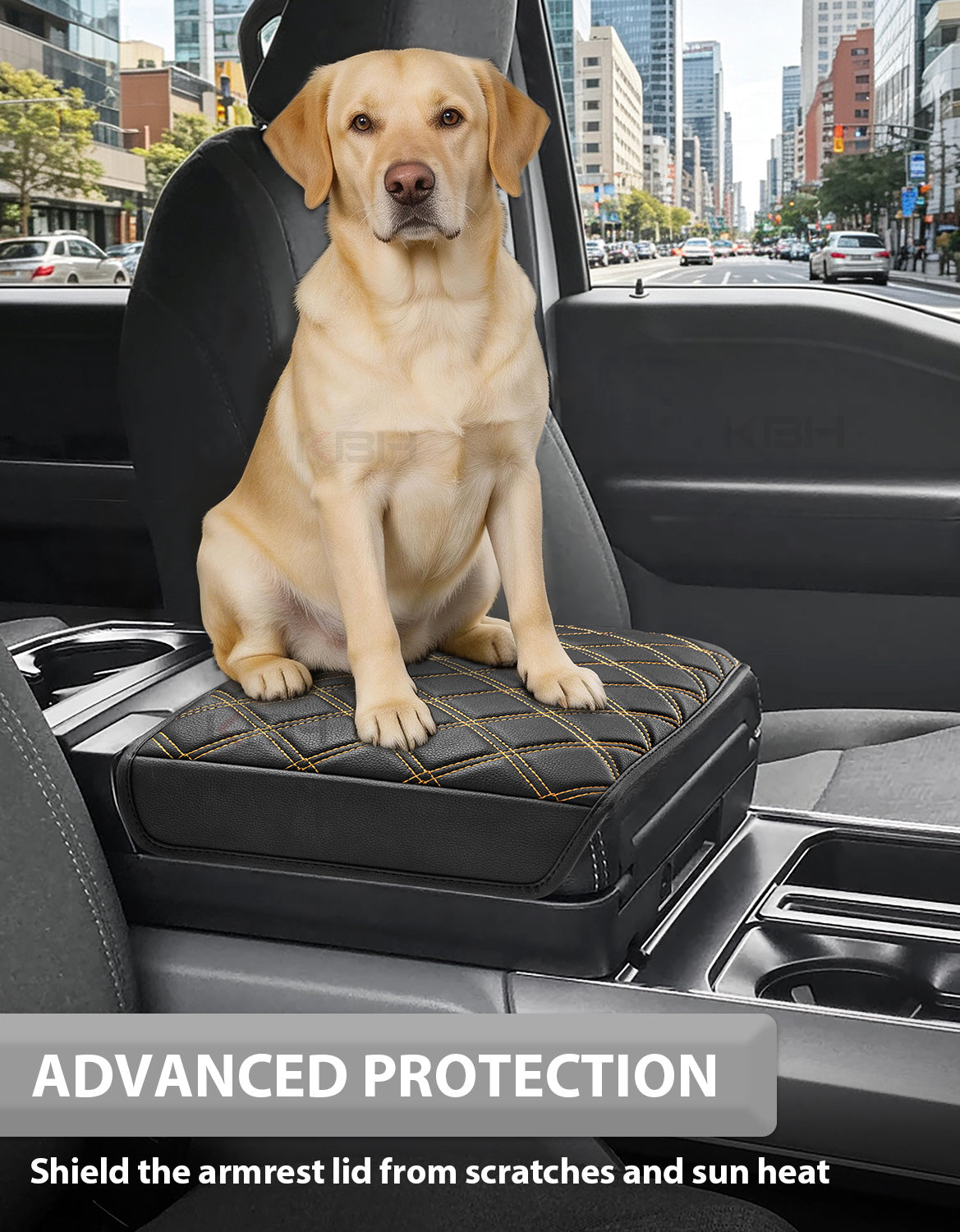 Center Work Surface Armrest Cushion for 2021-2026 Ford F150, 2022-2026 F150 Lightning