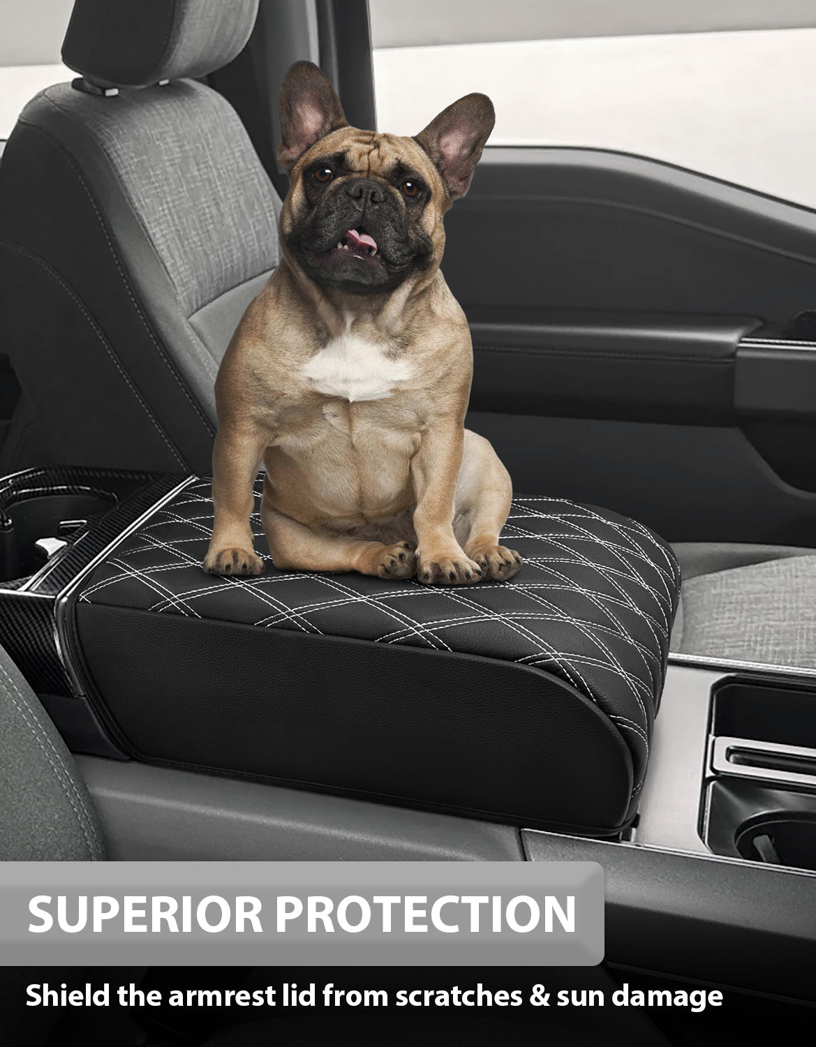 KBH Center Console Armrest Cover Pad for Bucket Seat 2021-2025 Ford F-150