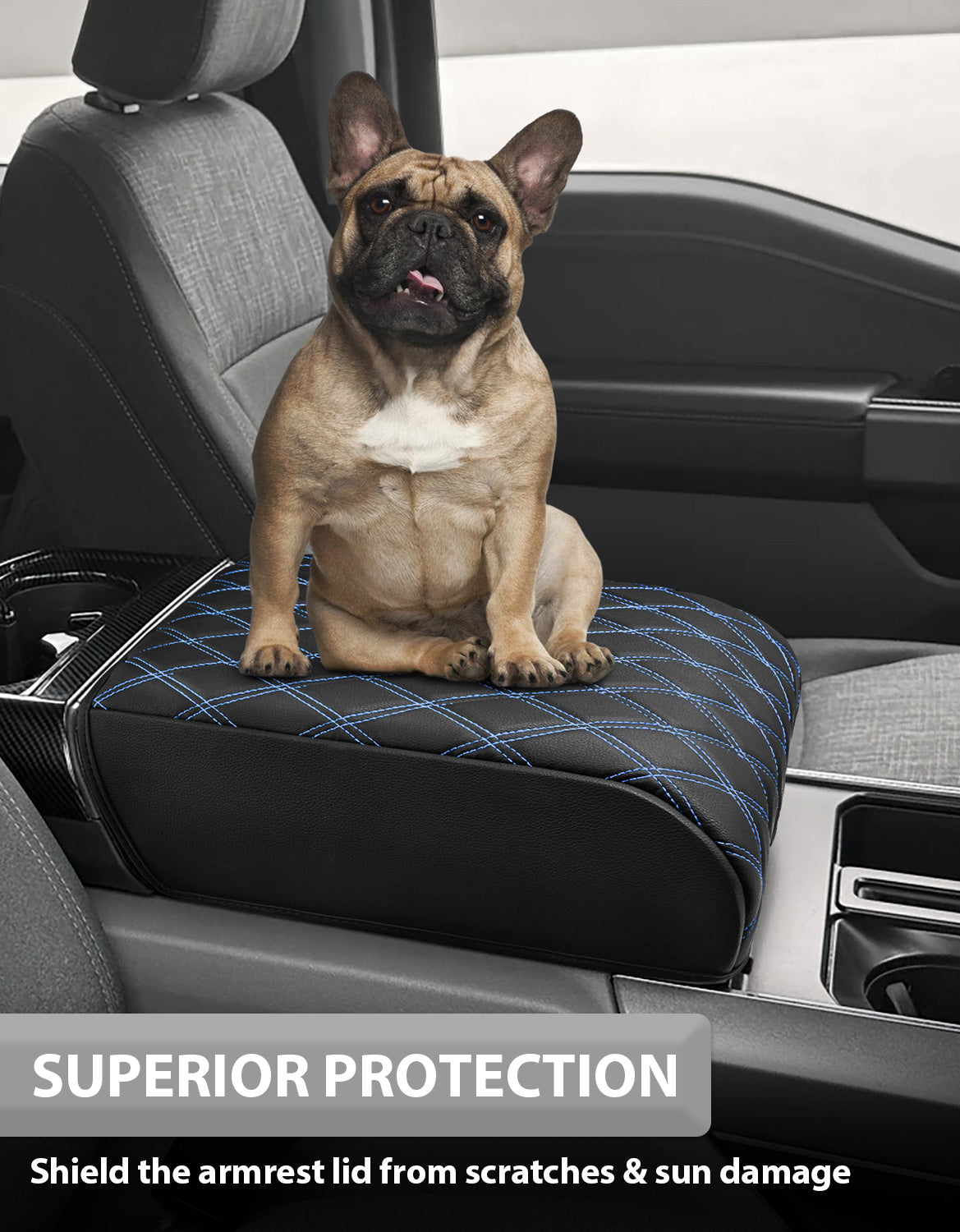 KBH Center Console Armrest Cover Pad for Bucket Seat 2021-2025 Ford F-150