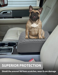 KBH Center Console Armrest Cover Pad for Bucket Seat 2004-2014 Ford F150 XL XLT STX, 2007-2017 Ford Expedition, 2006-2008 Lincoln Mark LT