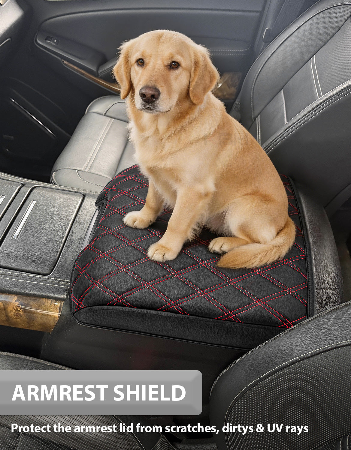 Center Console Armrest Cover for Bucket Seat 2014-2018 Chevy Silverado 1500/2500/3500,2014-2018 GMC Sierra 1500/2500/3500,2015-2020 Tahoe/Yukon/Suburban